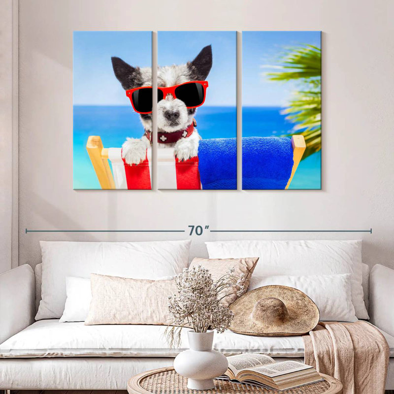 Ketti Beach Chic Dog, 32" H x 50" W