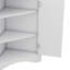 Armoire de coin triangulaire avec tablettes réglables et portes élégantes-688242962
