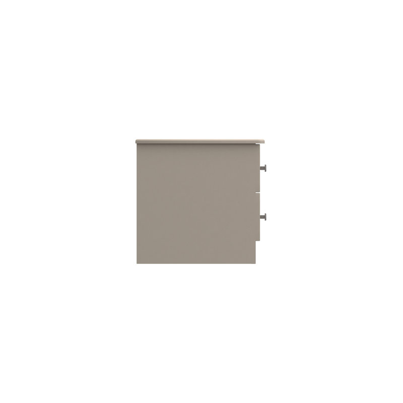 Wisbech 39.8cm W Manufactured Wood Bedside Table, Grey
