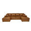 Canapé modulaire 120 po en similicuir caramel