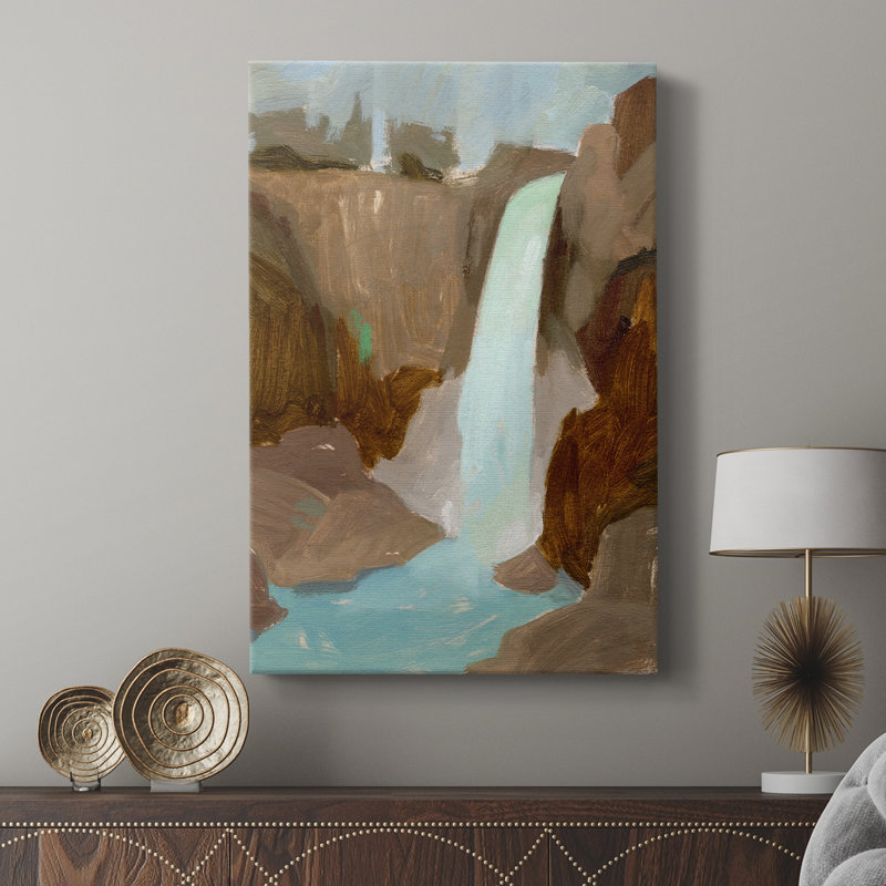 Turquoise Falls II - galerie sur mesure Cavas, H 60 po x l 40 po