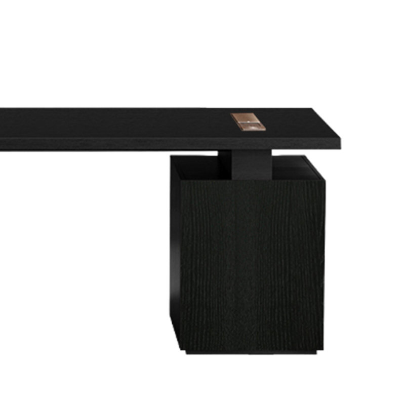 Bureau pour écrire et tiroir de travail pour le rangement, H 29,53 po x l 70,87 po x P 37,4 po, Noir