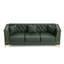 Canapé Chesterfield modulaire léger de luxe avec capitonnage à boutons et accents métalliques