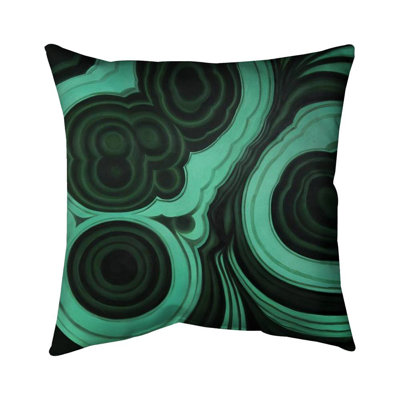 Malachite Stone Abstract Shapes – Throw Pillow Cover Only, Double-Sided Print, Insert Not Included