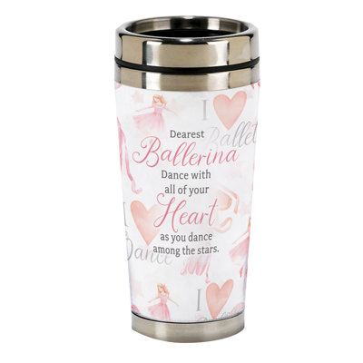Tasse de voyage à double paroi 16 oz Dearest Ballerina SS