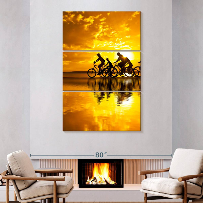 Senne Bicycle Group, 74" H x 48" W