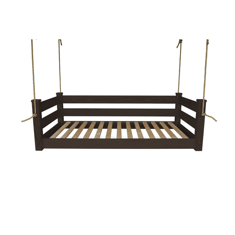 Lit de jour Devell, Simple, Teinté tabac brun