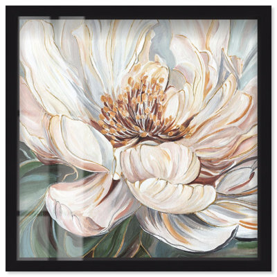 Doll Memories - Flower Tenderness Shadowbox Print Bedroom Wall Decor by Art Remedy, Black Frame, 20 x 20