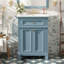 Armoire de salle de bain 24 po avec portes à fermeture douce et tablette réglable, meuble-lavabo avec lavabo en céramique-1591885886