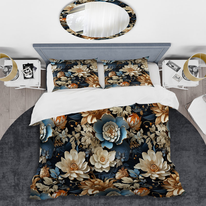 Literie Gilded Beauty, Housse de couette pour très grand lit et 2 très