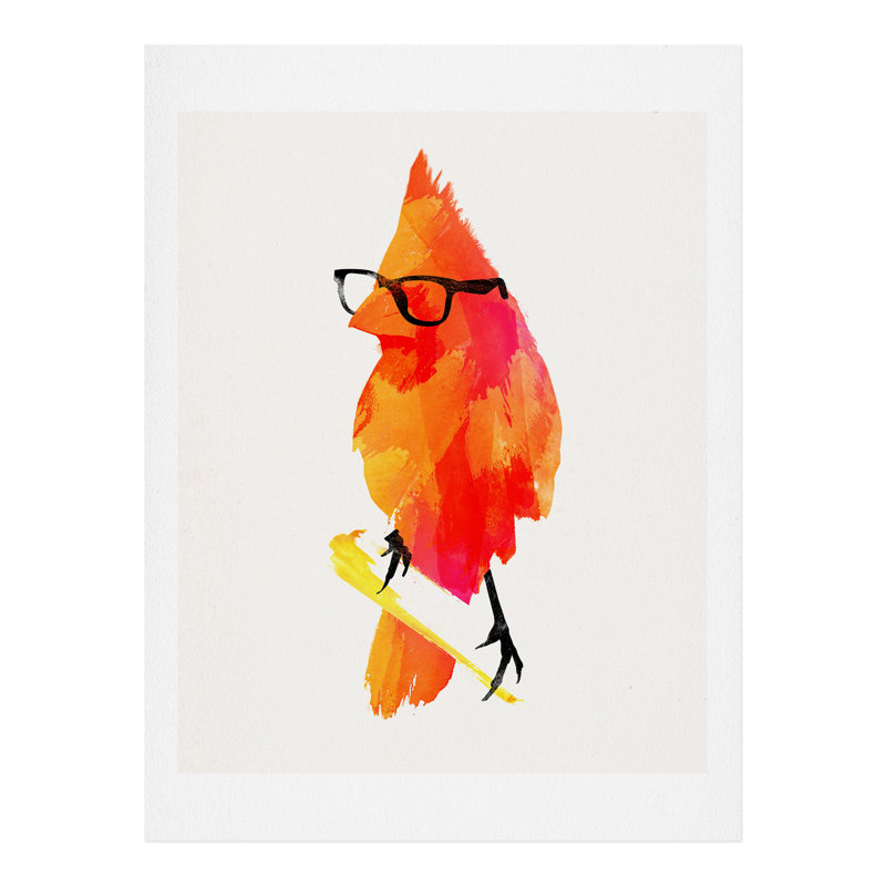 «Punk Bird» par Robert Farkas - impression d'art graphique, H 20 po x l 16 po