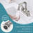 Bathroom Faucet 2-Handle Brushed Nickel With 360 Degree Rotating Spout, Crescent Moon Style 4-Inch Centerset Vanity Sink With Pop-Up Drain And Supply Hoses, FR4090-NP-121292064