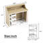 Bureau de réception de 47 po avec mini chariot roulant‌, bureau de réception, convient aux halls d'entrée, bureaux et salons de beauté-41053778