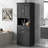 Tall Bathroom Cabinet with Laundry Basket, Large Storage Space