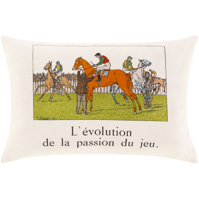  Cotton Toile Lumbar Pillow Cover