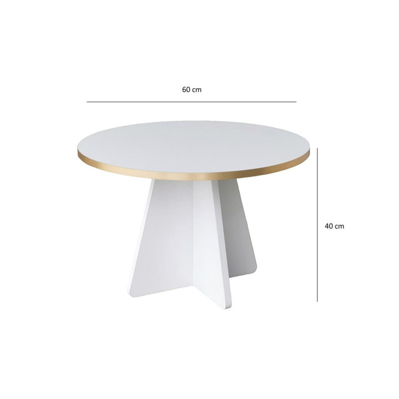 Table basse, Or/blanc