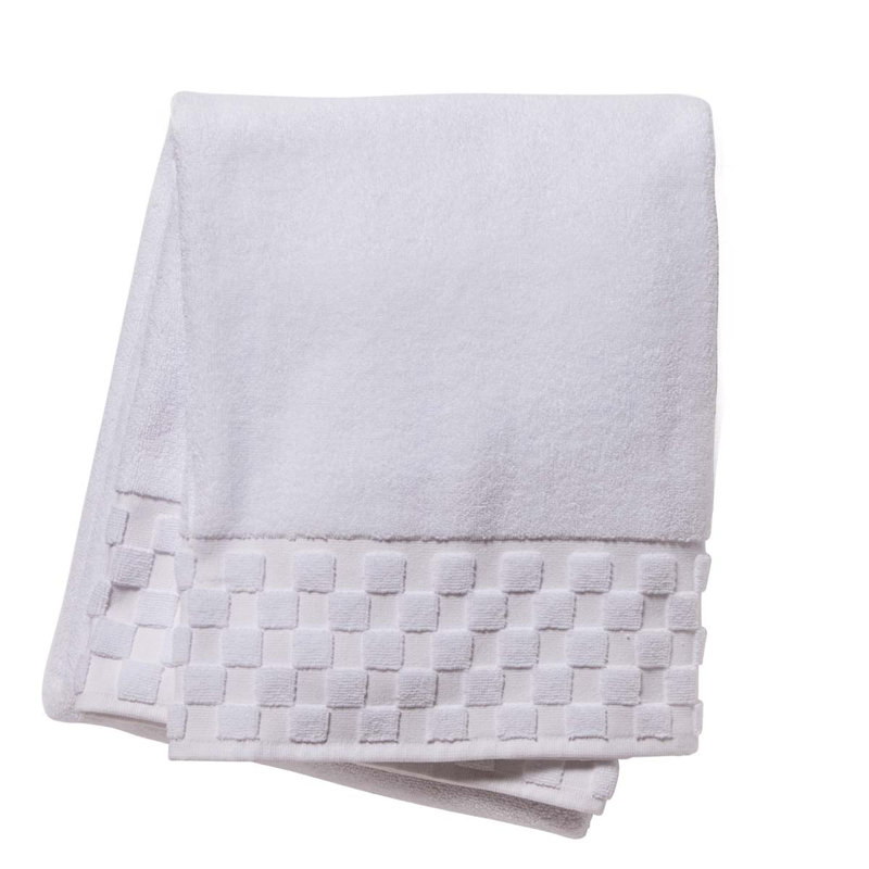 Plush Bath Towel, White