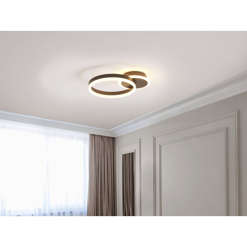 Ameeta LED Flush Mount, Brown