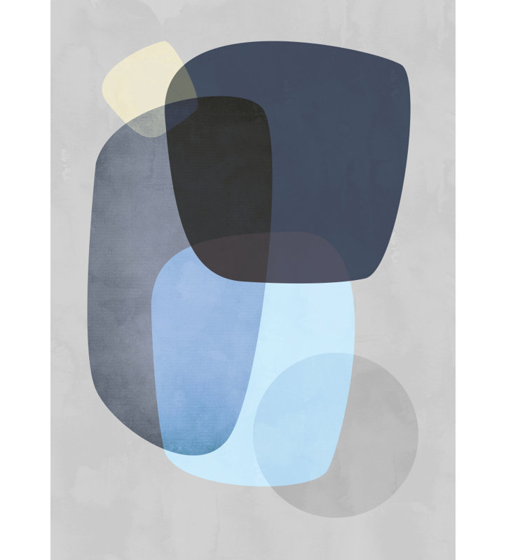 Wrapped Canvas Print, 76.2 cm H x 50.8 cm W, Blue/Gray