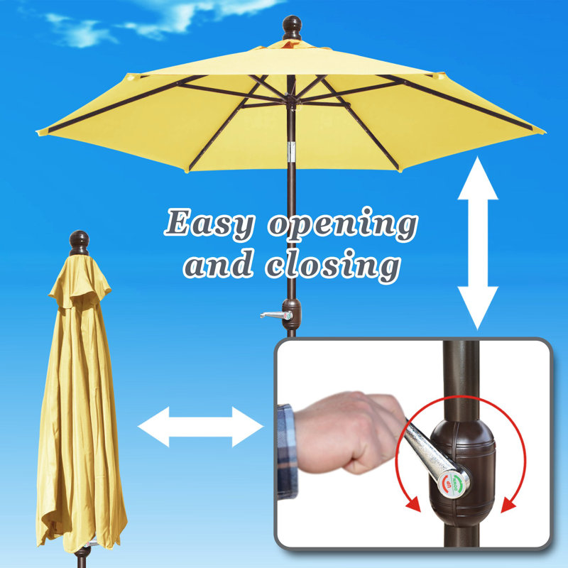 Parasol à DEL incliné pour l'extérieur, Beige