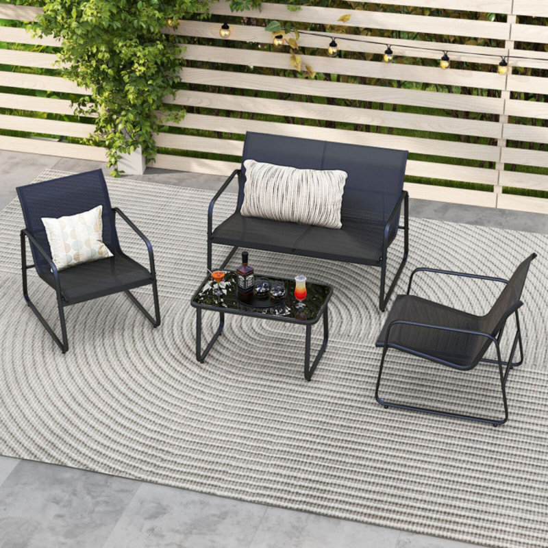 Bebee 4 - Person Patio Conversation Set