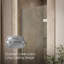 Components 29-5/8-In30-3/8-In W X 71-1/2-In H Frameless Pivot Shower Door With 3/8-In Crystal Clear Glass And Back-To-Back Vertical Door Pulls-954699883