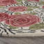 Tapis rond rouge / noir / beige en coton touffeté à la main Hogge-1768826681