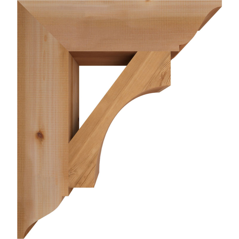 Westlake Traditional Bracket, Western Red Cedar, Smooth, 28"H x 5.5"W x 24"D