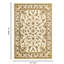 Tapis crème en polypropylène synthétique, 5 pi 3 po By 7 In., Crée un tapis d'ambiance avec un motif traditionnel, invitant n'importe quelle pièce