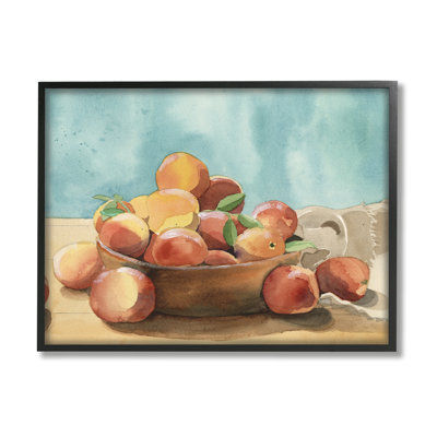 Ba-993-Framed " Kitchen Peaches Still Life " by Alicia Longley