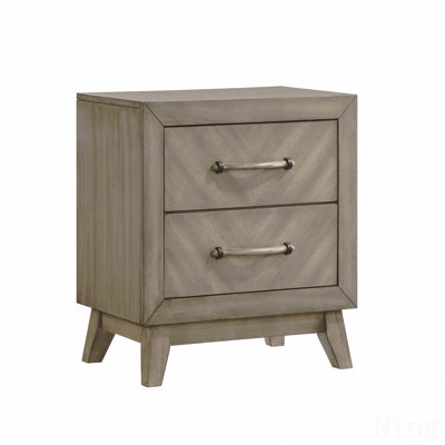 Contemporary 2-Drawer Nightstand