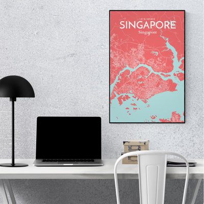 Carte de la ville de Singapour, impression
