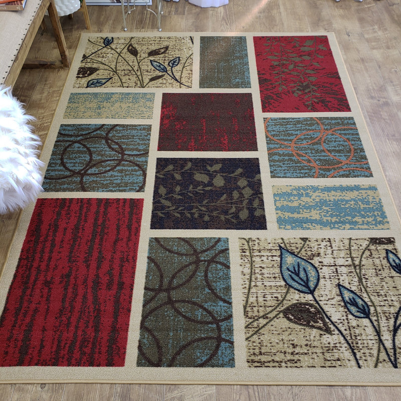 Arrowyn Patchwork Indoor Rug, Rectangle 5' x 6'6"