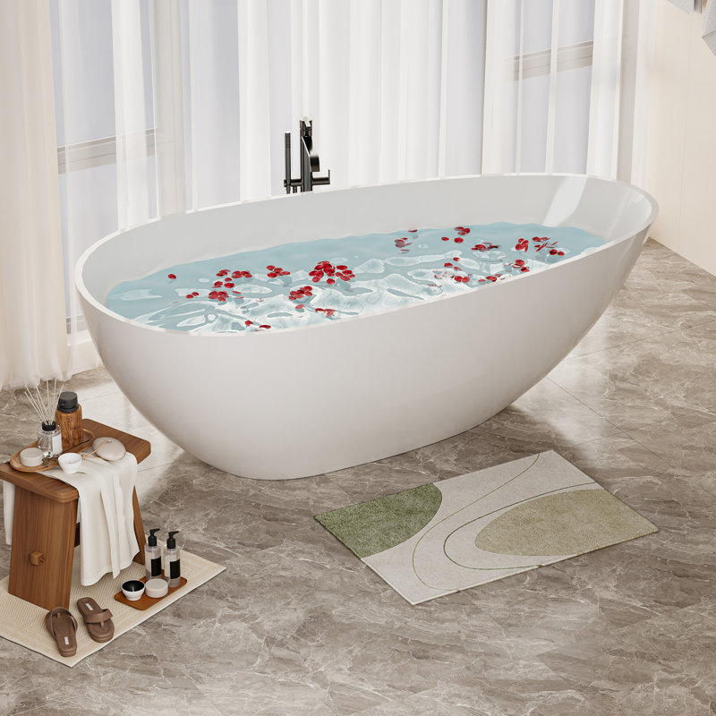 Baignoire autoportante 59 "à surface solide 59"