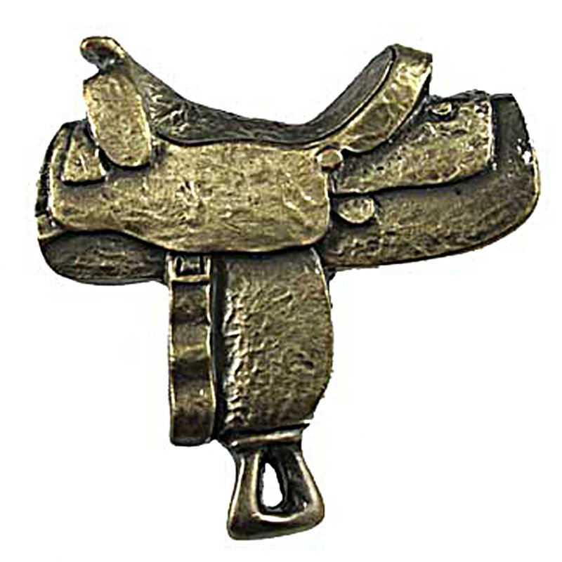 Poignée fantaisie surdimensionnée 2 po Western Southwestern, Laiton antique