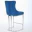 Tabourets de bar en velours avec dossier et garniture de rivets-996801628