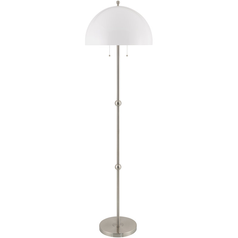 Lampe sur pied Alfe, Argent poli