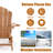 Folding Tale Chair With & Cup Holder, , Weather , Brown Patio Lawn Garden Backyard Extendable And Strong, Easy Assembly, Deck-47997825