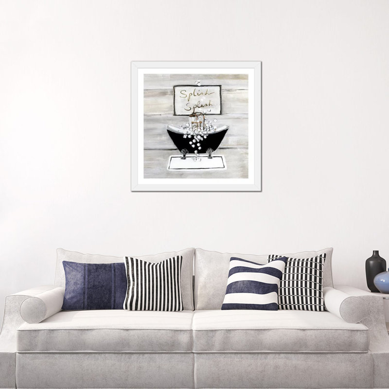 Splish Splash, White Paper, 24" H x 24" W x1" D, White