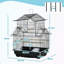 Avelyn 63cm Steel Pointed Top Floor Bird Cage with Perch