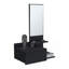 Armoire de couloir flottante H 36,2 po, 1 tiroir, 3 tablettes, 1 miroir, noir-1953746609