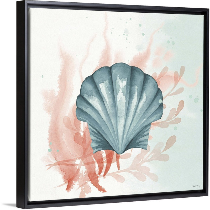 Splash II, art mural sur toile, Cadre noir, H 14 po x l 14 po x P 2 po