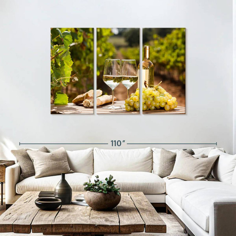 Yarlin Bread And White Wine, 48" H x 74" W