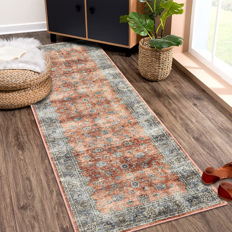 Luecile Washable Oriental Rug, Tapis de couloir 2 pi x 6 pi