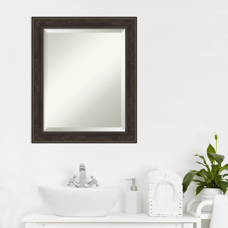 Mcbrayer Flat Mirror, 24" x 20", Dark Bronze
