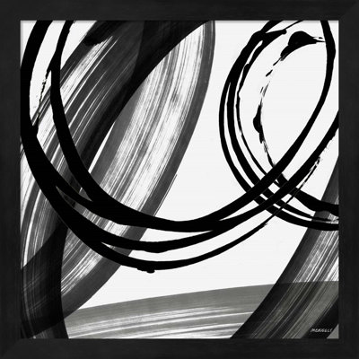 «Black and White Pop I» par Dan Meneely, art mural encadré