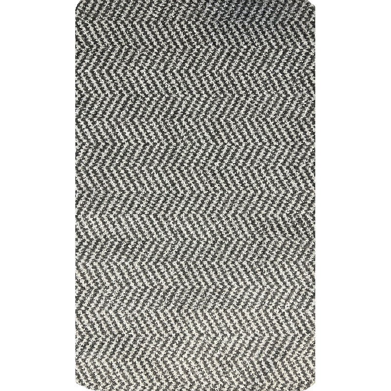 Kyheim Non-Slip Geometric Doormat, Silver
