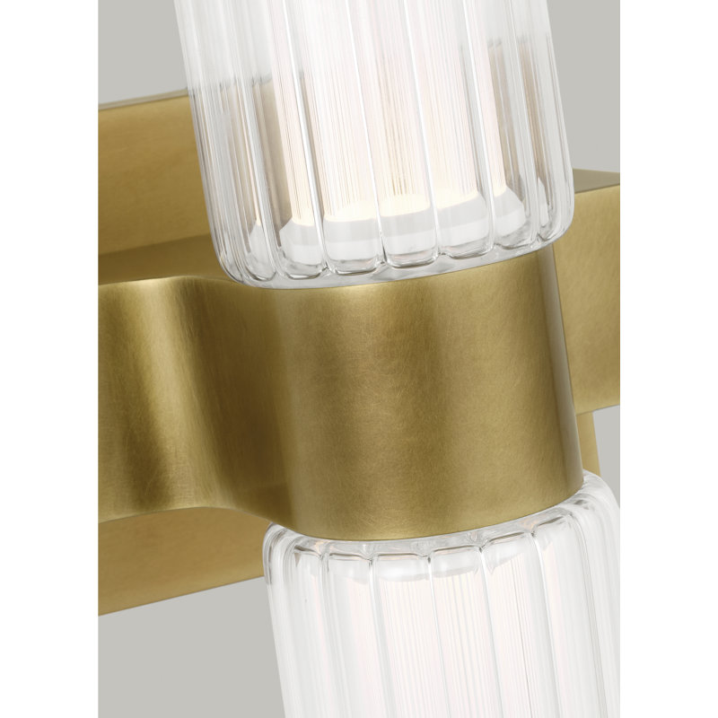 Langston 1 - Light LED Bath Sconce, Plated Brass
