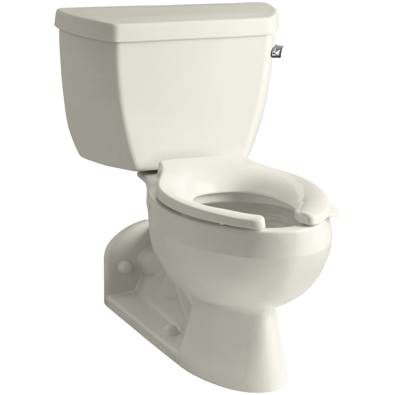 Toilette allongée deux pièces Barrington 1,6 GPF (siège non inclus), Biscuit, Côté droit