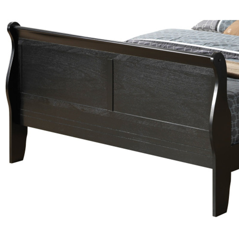 Elegant Traditional Bed Frame - Timeless Design, Full, Black